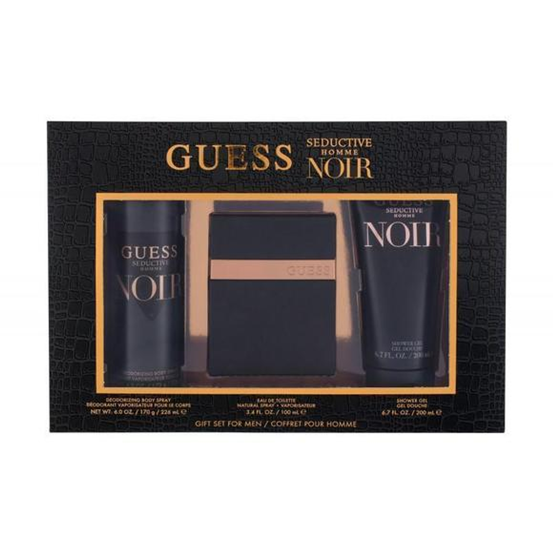 Estuche Guess Seductive Homme Noir Edt 100 ml + Body Spray + Gel de ducha 1