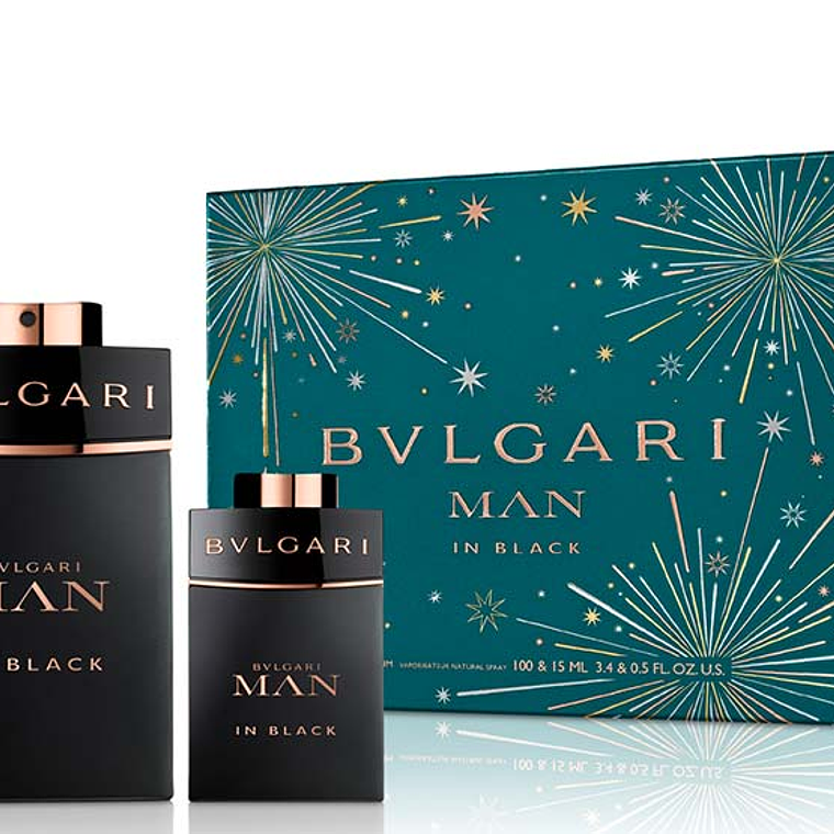 Estuche Bvlgari Man In Black Edp 100 + 15 ml Hombre 2