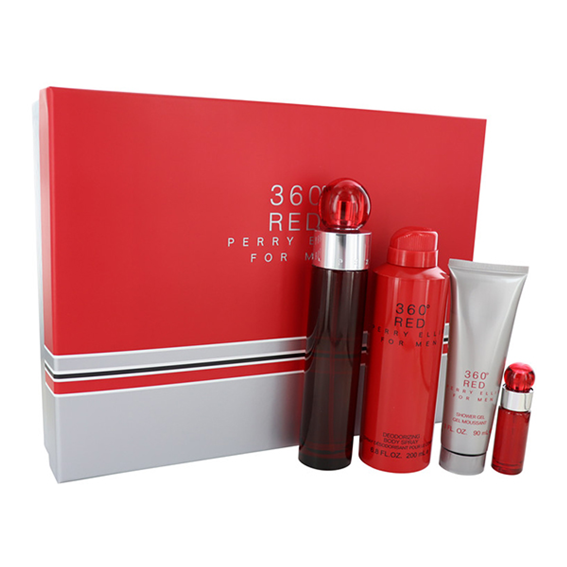 Estuche 360 Red for Men de Perry Ellis EDT 100ml 4 Piezas Hombre 3