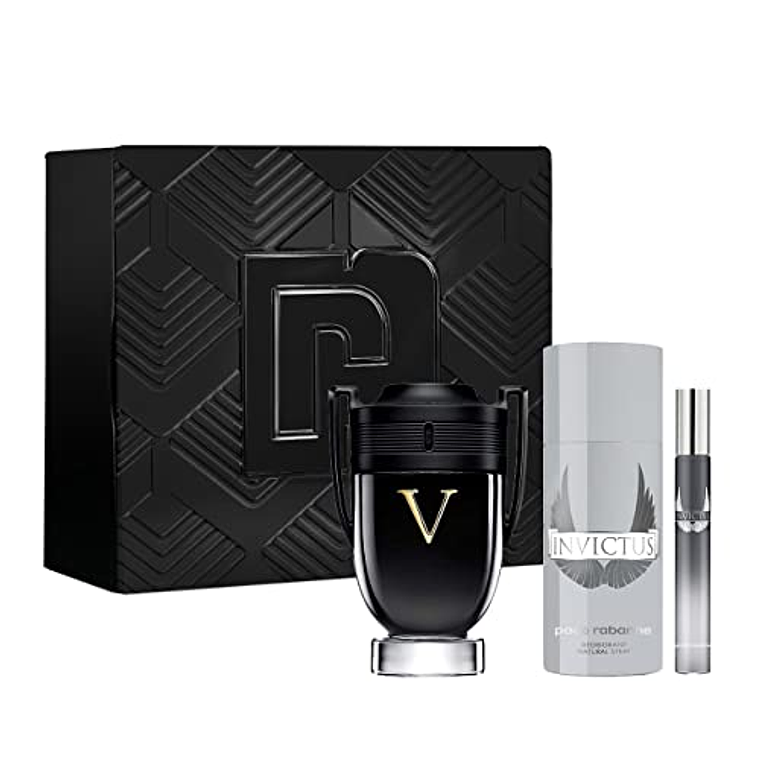 Estuche Invictus Victory de Paco Rabanne Edp 100 ml + desodorante + miniatura 1