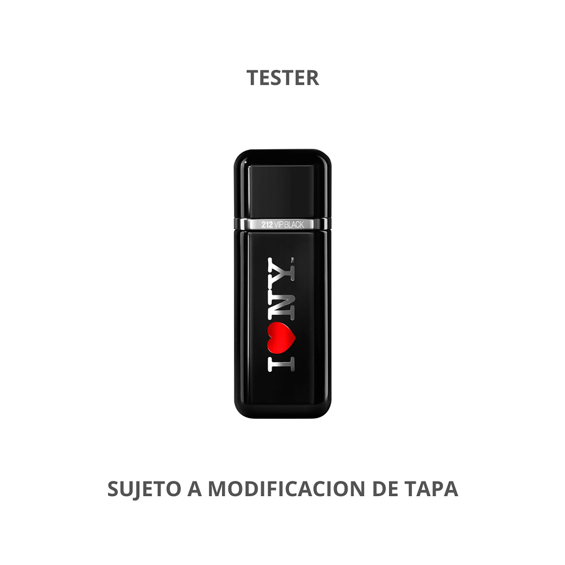 Tester 212 Vip Black I Love New York de Carolina Herrera Edp 100ml 1