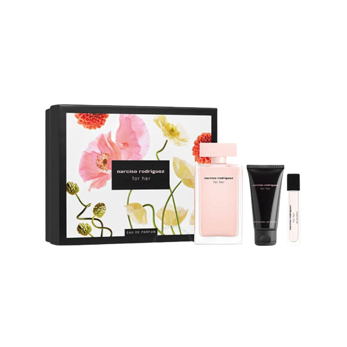 Estuche Narciso Rodriguez for her Edp 100 ml + crema + miniatura 1