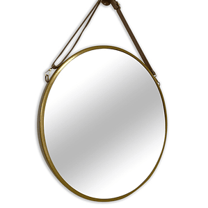Espejo Decorativo Redondo Dorado Joytek ELK002 / 60cm de Diámetro