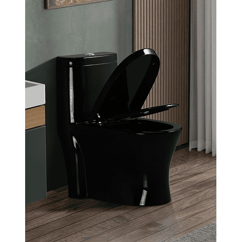 WC One Piece Joytek 2002 Negro Descarga a Piso 30 cm 3