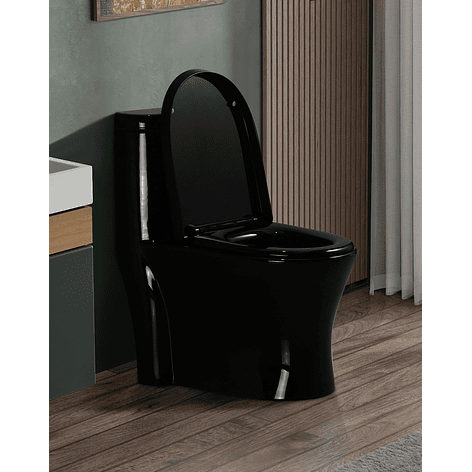 WC One Piece Joytek 2002 Negro Descarga a Piso 30 cm 2