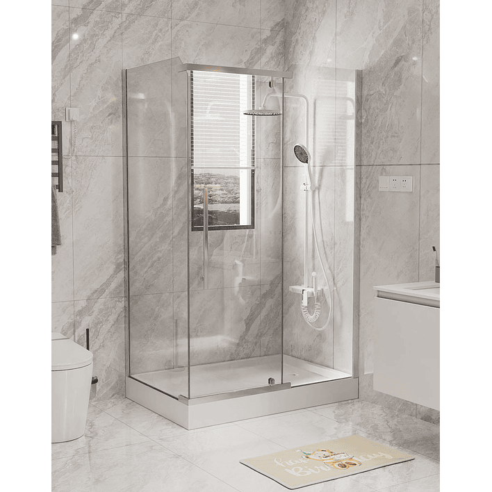 Shower 120x80x200 cm 5mm Mampara Rectangular Transparente 1