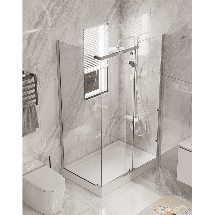 Shower 120x80x200 cm 5mm Mampara Rectangular Transparente 5