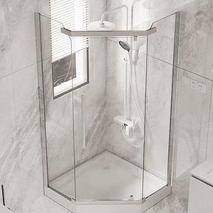Shower Door 90x90cm 6mm Mampara Diamante (Incluye Receptáculo)