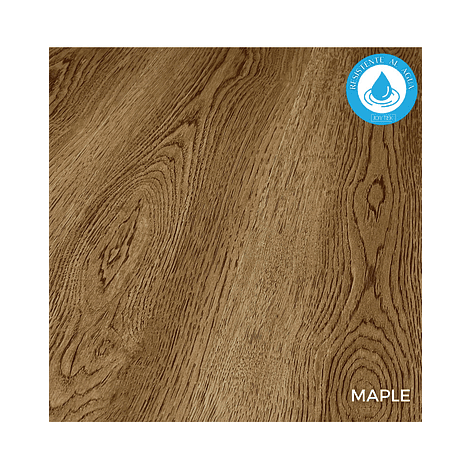 Piso Flotante Resistente al Agua 8 mm MAPLE 122 cm x 20 cm 2.44 m2 2