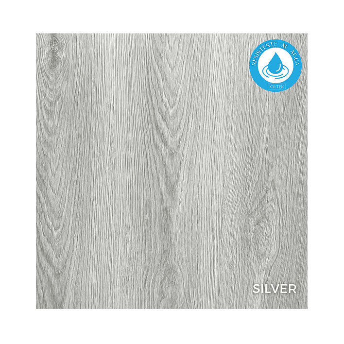 Piso Flotante Resistente al Agua 8 mm SILVER 122 cm x 20 cm 2.44 m2 1