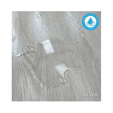 Piso Flotante Resistente al Agua 8 mm SILVER 122 cm x 20 cm 2.44 m2 3