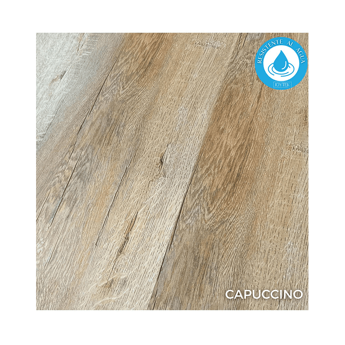 Piso Flotante Resistente al Agua 8 mm CAPUCCINO 122 cm x 20 cm  2.44 m2 2
