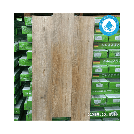 Piso Flotante Resistente al Agua 8 mm CAPUCCINO 122 cm x 20 cm  2.44 m2 4