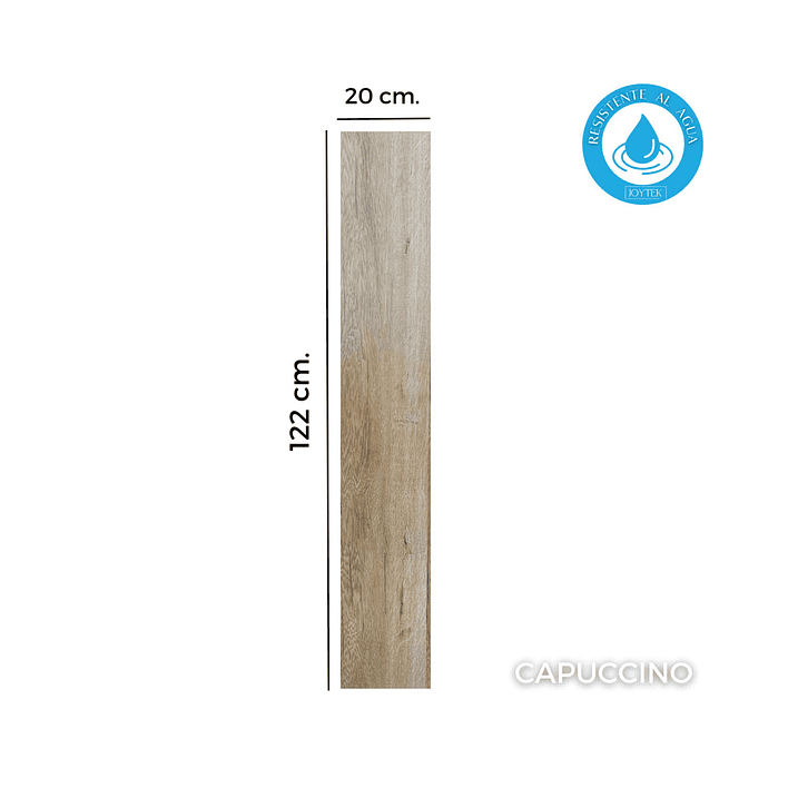 Piso Flotante Resistente al Agua 8 mm CAPUCCINO 122 cm x 20 cm  2.44 m2 5