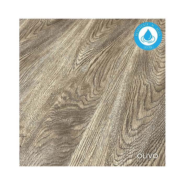 Piso Flotante Resistente al Agua 8 mm OLIVO 122 cm x 20 cm 2.44 m2 2