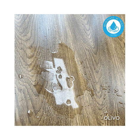 Piso Flotante Resistente al Agua 8 mm OLIVO 122 cm x 20 cm 2.44 m2 3