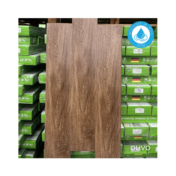 Piso Flotante Resistente al Agua 8 mm OLIVO 122 cm x 20 cm 2.44 m2 5