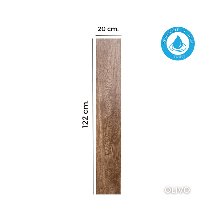 Piso Flotante Resistente al Agua 8 mm OLIVO 122 cm x 20 cm 2.44 m2 4