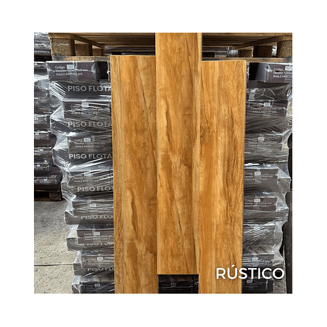 Piso Flotante 8 mm RUSTICO 122 cm x 20 cm 2.44 m2 (1 Caja 10 Uni) 2
