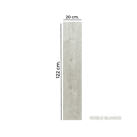Piso Flotante 8 mm ROBLE BLANCO 122 cm x 20 cm 2.44 m2 (1 Caja 10 Uni) 3