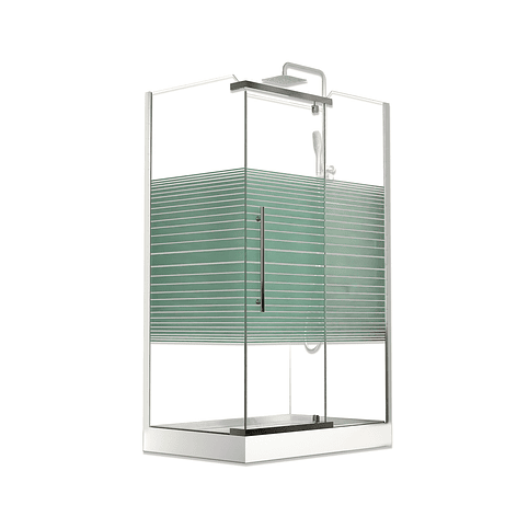 Shower 120x80x200 cm 5mm Mampara Rectangular Líneas 3