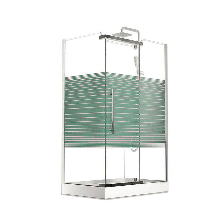 Shower 120x80x200 cm 5mm Mampara Rectangular Líneas 3