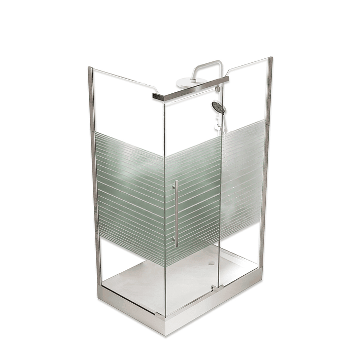 Shower 120x80x200 cm 5mm Mampara Rectangular Líneas 4