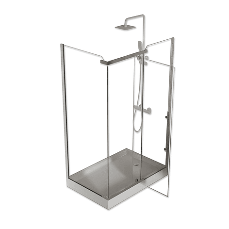 Shower 120x80x200 cm 5mm Mampara Rectangular Transparente 3