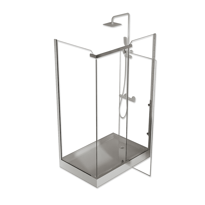 Shower 120x80x200 cm 5mm Mampara Rectangular Transparente 3