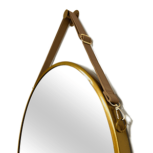 Espejo Decorativo Redondo Dorado Joytek ELK002 / 60cm de Diámetro