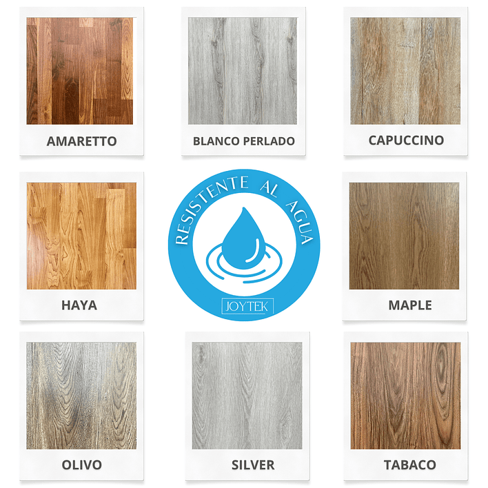 Piso Flotante Resistente al Agua 8 mm Laurel 122 cm x 20 cm 2.44 m2 6