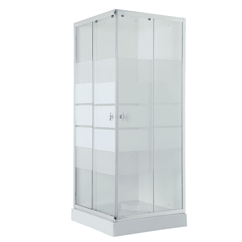 Shower 80x80 cm 5mm Mampara Recto Blanco 2