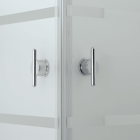 Shower 80x80 cm 5mm Mampara Recto Blanco 3