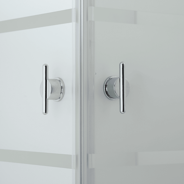 Shower 80x80 cm 5mm Mampara Recto Blanco 3