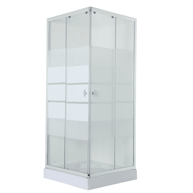 Shower Door 90x90cm 5mm Mampara Recto Blanco