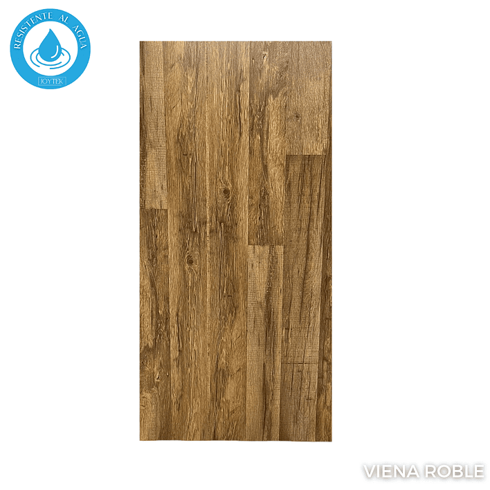 Piso Flotante PREMIUM Resistente al Agua 8 mm VIENA ROBLE  122 cm x 20 cm  1.92 m2 (1 Caja 8 Uni) 2