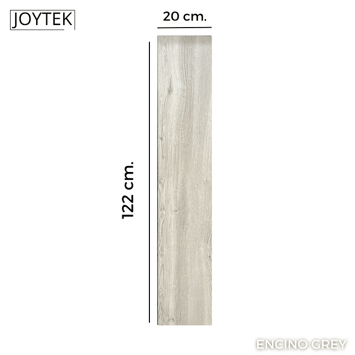 Piso Flotante PREMIUM Resistente al Agua 8 mm ENCINO GREY  122 cm x 20 cm  1.92 m2 (1 Caja 8 Uni) 3