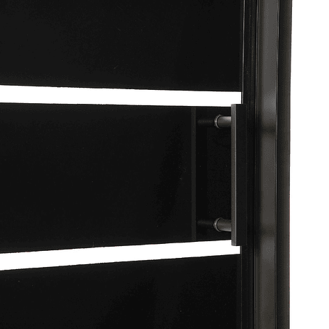 Mampara con Diseño Negra ajustable 120-135x185cm 5mm 5