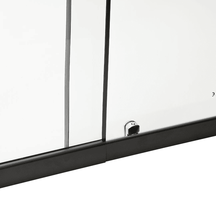 Mampara con Diseño Negra ajustable 120-135x185cm 5mm 6