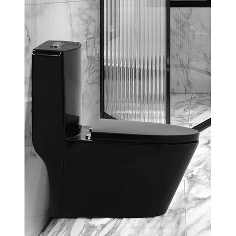 WC One Piece Joytek 2007 Negro Descarga a Piso 30 cm 5