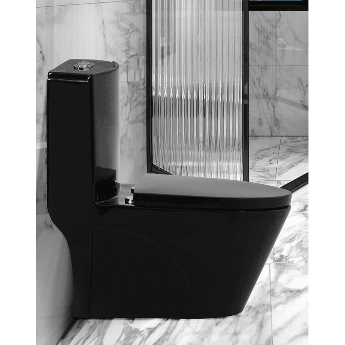 WC One Piece Joytek 2007 Negro Descarga a Piso 30 cm 5