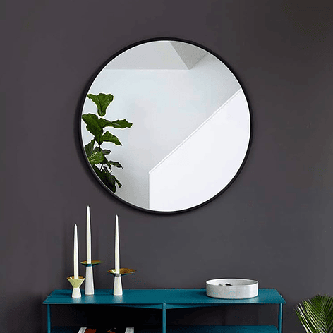 Espejo Redondo para Colgar Negro 60 cm de diámetro K003N 3