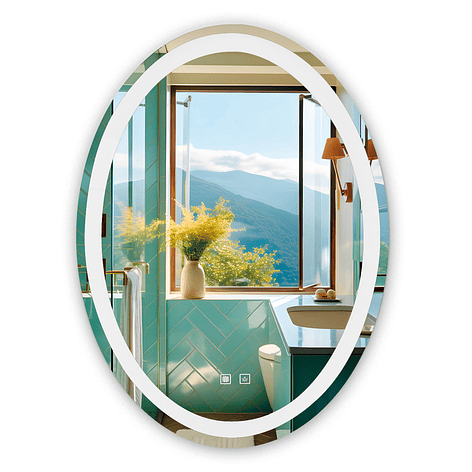 Espejo Led Ovalado Touch con Antiempañante Joytek 80x60 cm LD114 1