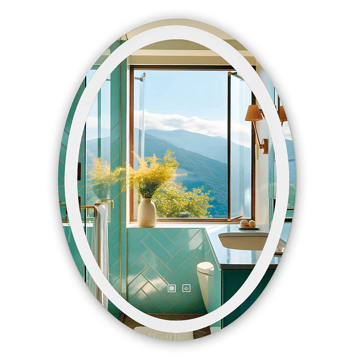 Espejo Led Ovalado Touch con Antiempañante Joytek 80x60 cm LD114 1