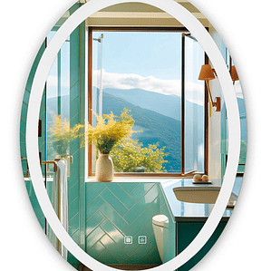 Espejo Led Ovalado Touch con Antiempañante Joytek 80x60 cm LD114