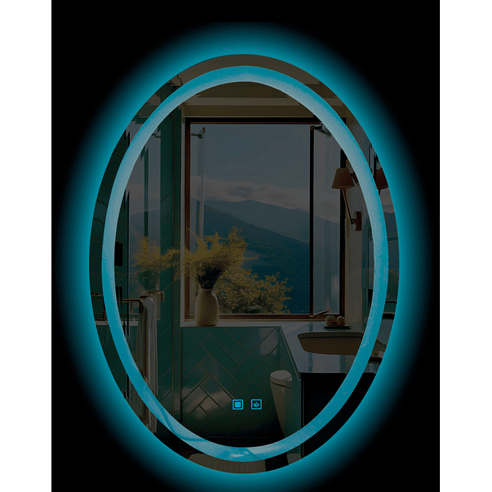 Espejo Led Ovalado Touch con Antiempañante Joytek 80x60 cm LD114 2