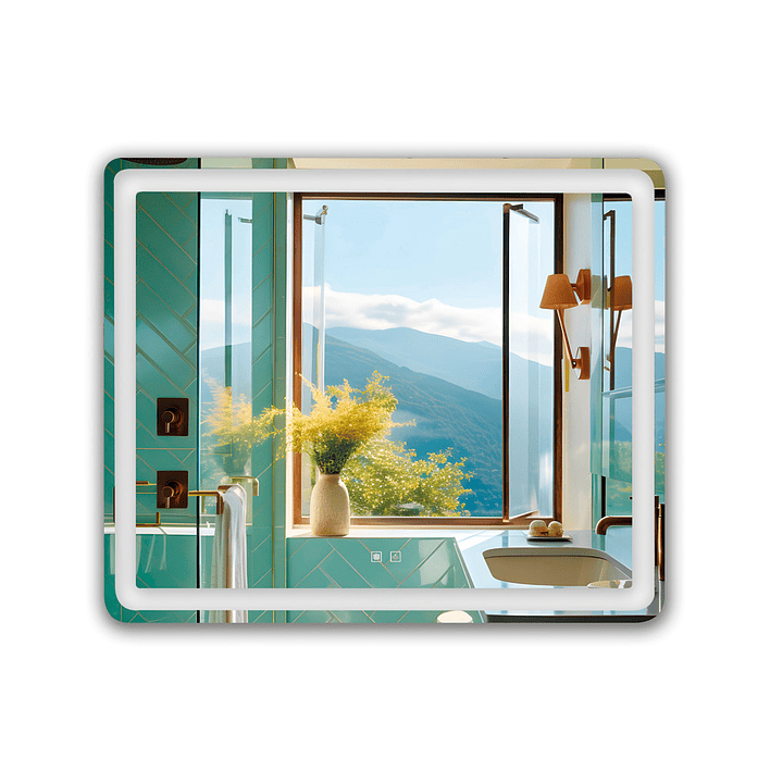 Espejo Led Rectangular Touch con Antiempañante Joytek 90x70 cm LD140B 1