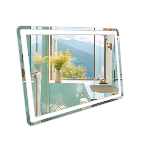 Espejo Led Rectangular Touch con Antiempañante Joytek 90x70 cm LD140B 2