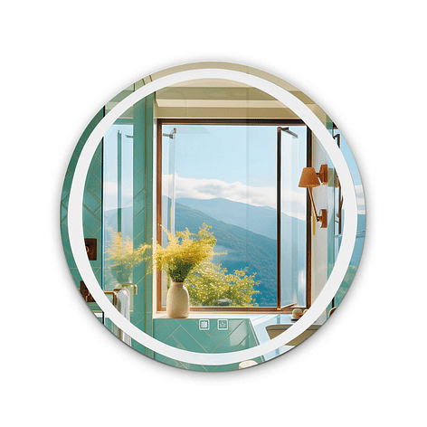 Espejo Led Redondo Touch con Antiempañante Joytek diámetro 60 cm LD116 1