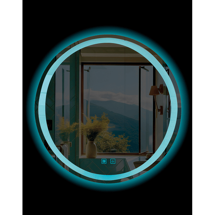 Espejo Led Redondo Touch con Antiempañante Joytek diámetro 60 cm LD116 2